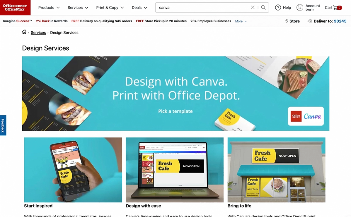 Office Depot / Canva | TV OLV / 360 Campaign